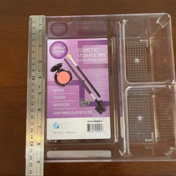 Acrylic cosmetic storage bin. NWT. - Picture 4 of 7